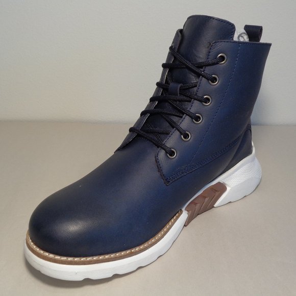 Dingo Size 10 M BLACK TOP Navy Leather Lace Boots New Men\'s Shoes main image 5
